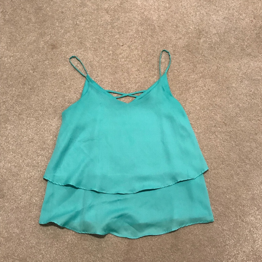 Teal tiered tank